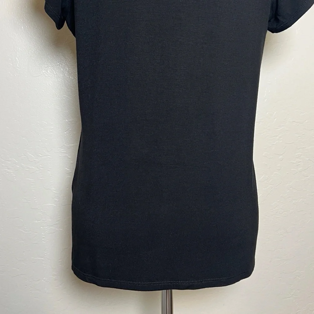 •SWING CONTROL• Petal Sleeve Jersey Knit Top in Black Size‎ S Golf Athleisure - Picture 9 of 12